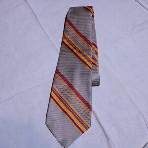Vintage Wembley Orange & Yellow Diagonal Striped Tie Wide